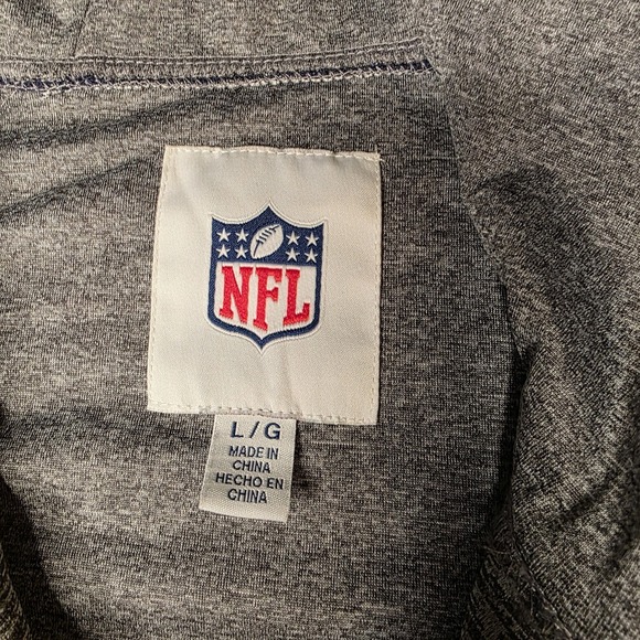 NFL Seattle Seahawks Men's Zip Hoodie Blue Heather Gray Sz L, Embroidered logo - Picture 4 of 9